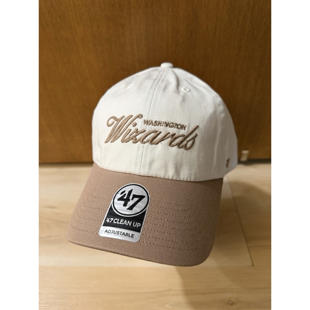 Washington‎ Wizards 47 Clean Up Cap Hat Mens Size Adjustable Ivory MLB Baseball